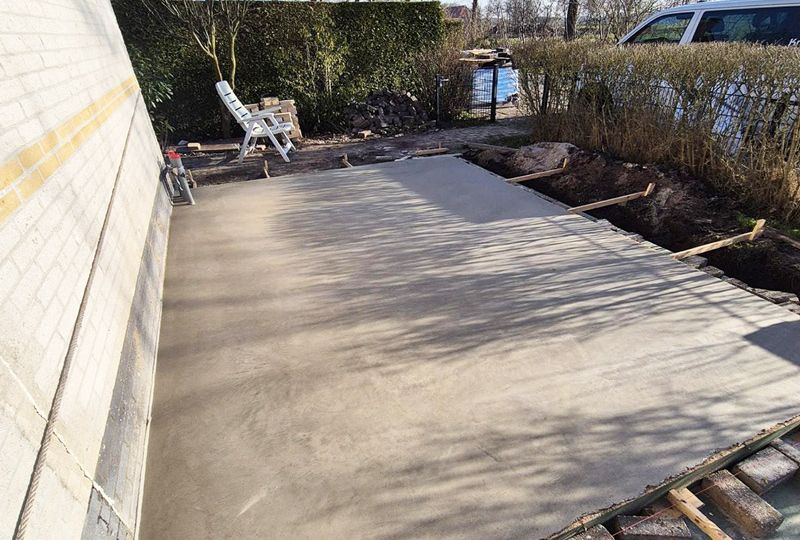 Beton vloer storten