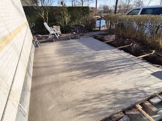 Beton vloer storten