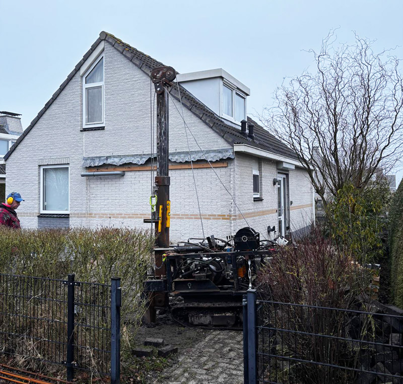 Beton vloer storten aanbouw