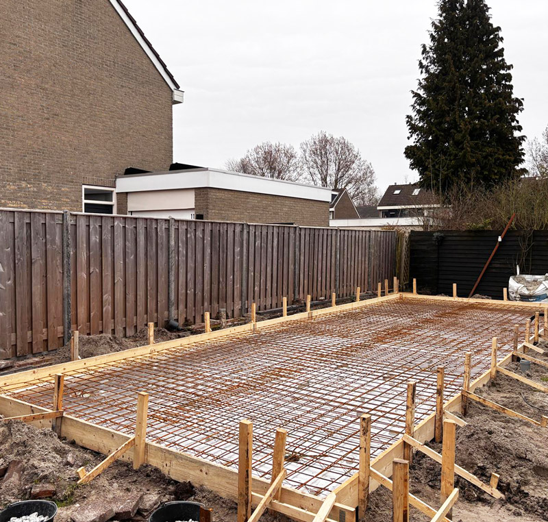 fundering en beton vloer laten storten