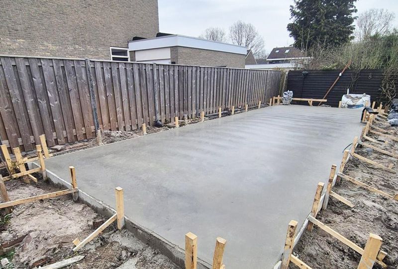 fundering en beton vloer laten storten