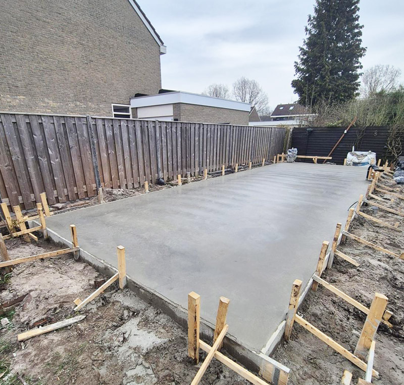 fundering en beton vloer laten storten