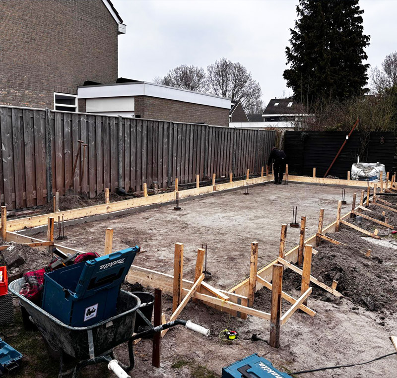 fundering en beton vloer laten storten