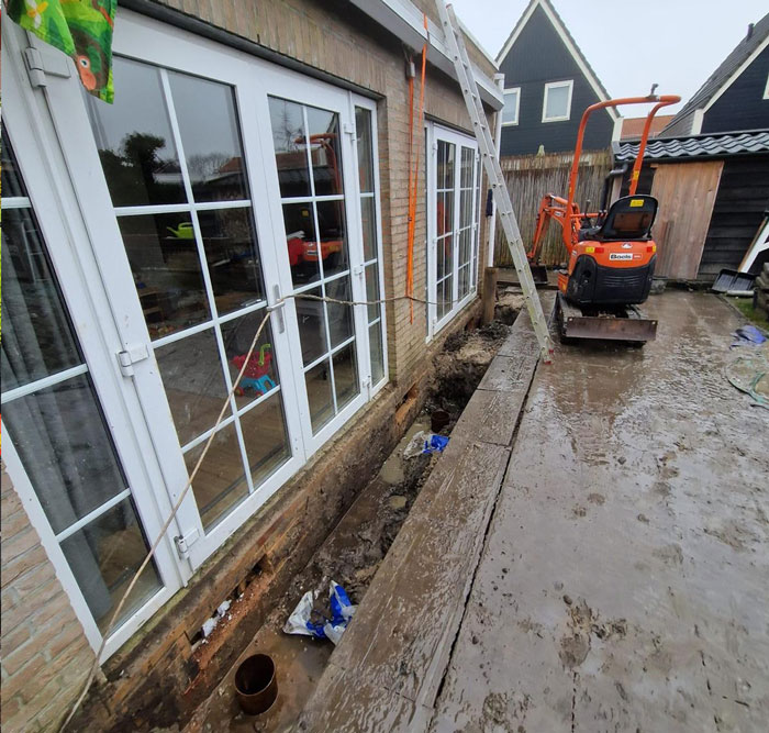 Stabiliseren woning fundering