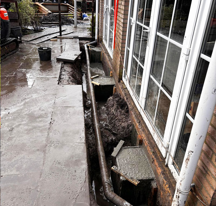 Stabiliseren woning fundering